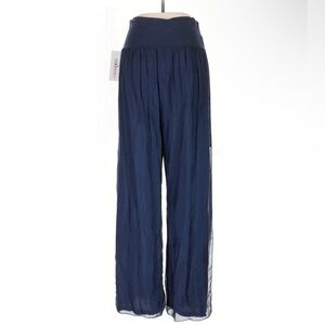 🥰New made in Italy flowy Silk wide legs pants Waist26 w strechble